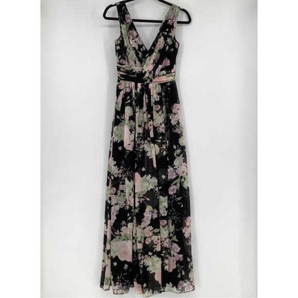 NEW! Dessy Collection Size 2 Floral Maxi Dress w/ Front Slit $273 msrp J3-17 - Picture 12 of 12